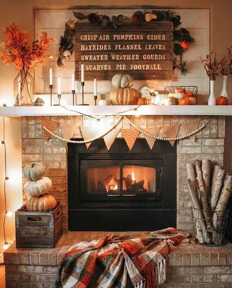 Cozy Fireplace Decor Ideas for Fall