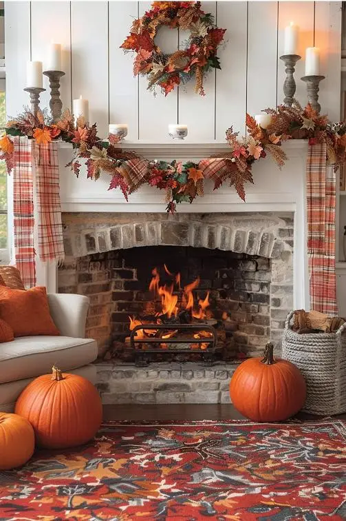 farmhouse-fall-mantel-decor-33 - Your Savvy Purse