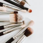 Black and brown makeup brush set
